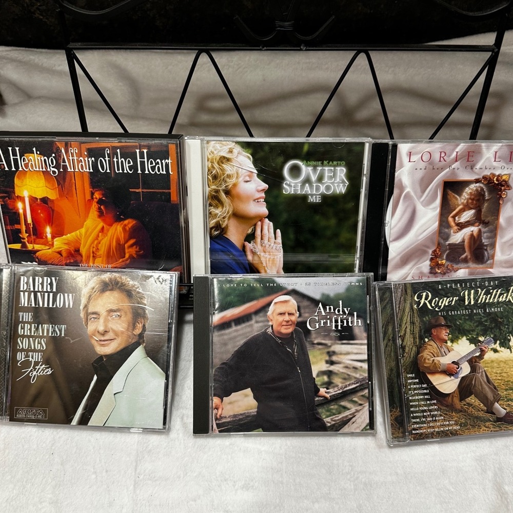 Lot of 6 Inspirational & Easy Listening CDs Barry Manilow Roger Whittaker Andy G